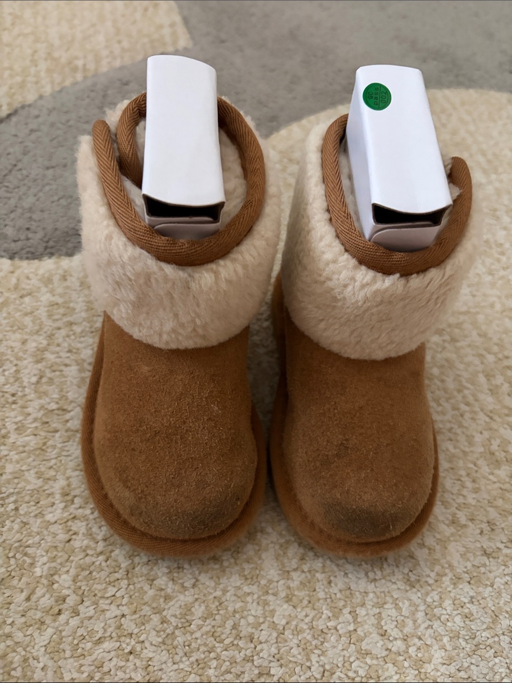 UGG Toddler Chestnut Brown Shearling Cuff Boots